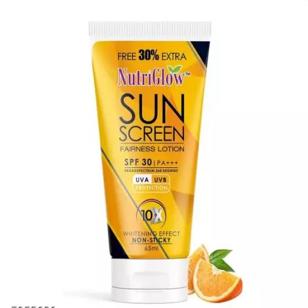 NutriGlow Sunscreen Fairness Lotion SPF 30 PA+++, 65ml